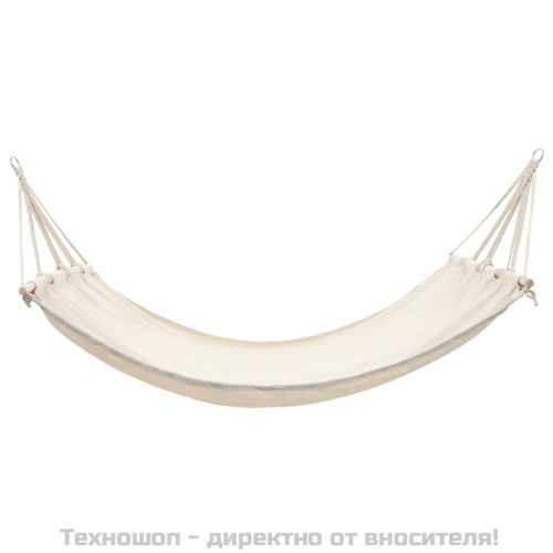 Хамак с дървени летви, кремав, 210 x 150 см