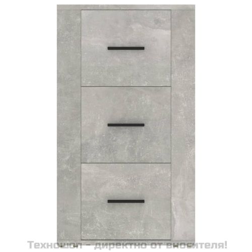 Сайдборд, бетонно сив, 40x33x70 см, инженерно дърво