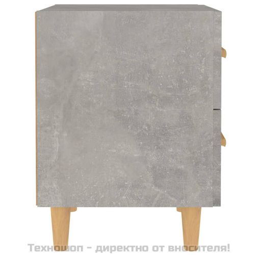Нощно шкафче, бетонно сиво, 40x35x47,5 см, ПДЧ