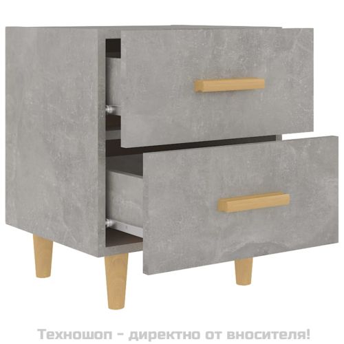 Нощно шкафче, бетонно сиво, 40x35x47,5 см, ПДЧ