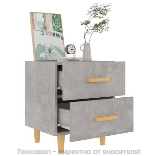 Нощно шкафче, бетонно сиво, 40x35x47,5 см, ПДЧ