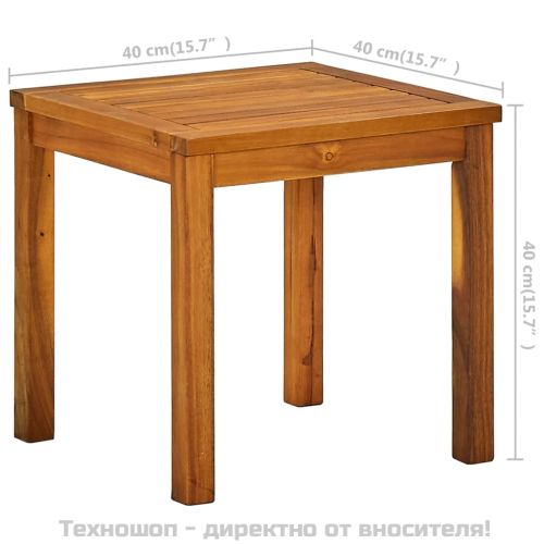 Шезлонг с масичка, акациево дърво масив и textilene