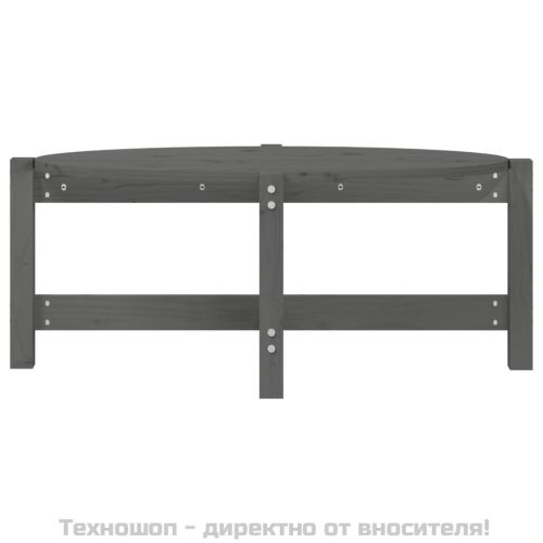 Кафе маса, сива, 87x48x35 см, бор масив