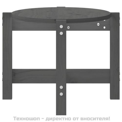 Кафе маса, сива, 87x48x35 см, бор масив
