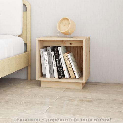 Нощни шкафчета, 2 бр, 40x30x40 см, борово дърво масив