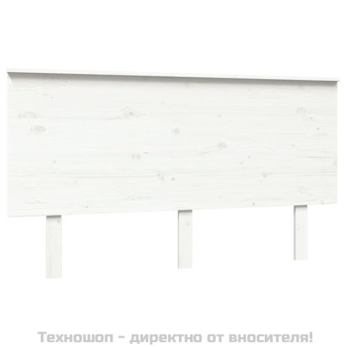 Горна табла за легло, бяла, 144x6x82,5 см, бор масив