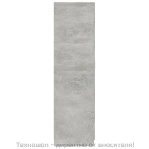 Гардероб, бетонно сив, 80x52x180 см, инженерно дърво