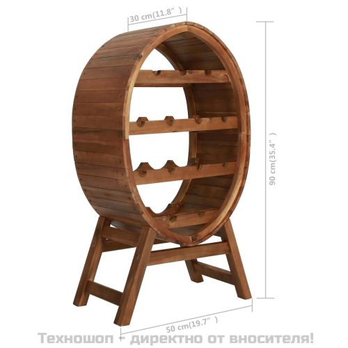 Стойка за вино за 13 бутилки, акациева дървесина масив