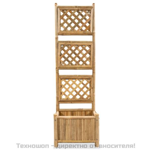 Градинска повдигната леха с решетка, бамбук, 40 см