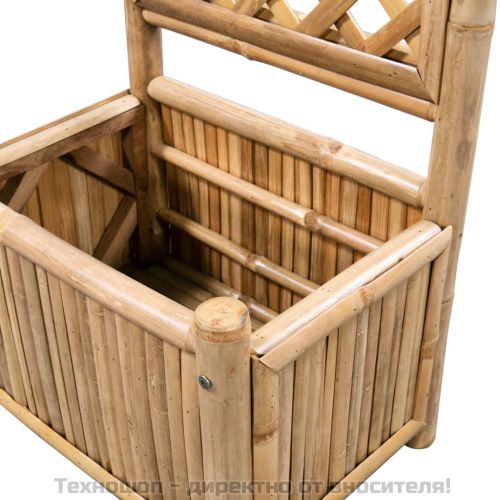 Градинска повдигната леха с решетка, бамбук, 40 см