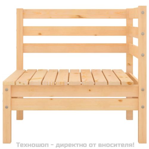 Градински ъглов диван, бор масив