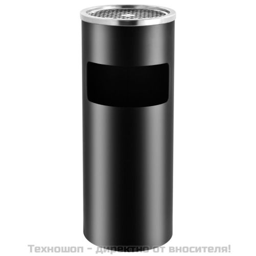 Хотелски кош-пепелник, 30 л, стомана, черен