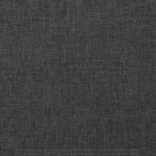 Табуретка с дървени крака, тъмносива, текстил