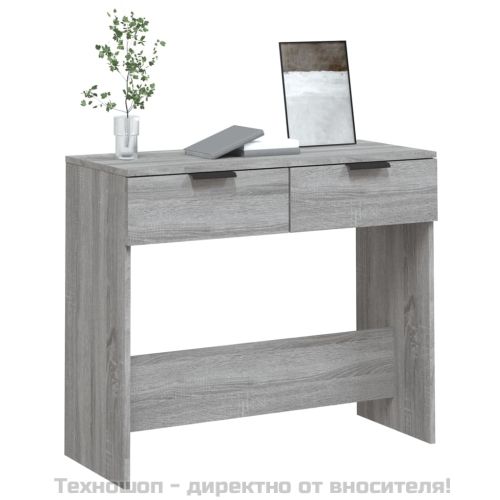 Конзолна маса, сив сонома, 90x36x75 см, инженерно дърво