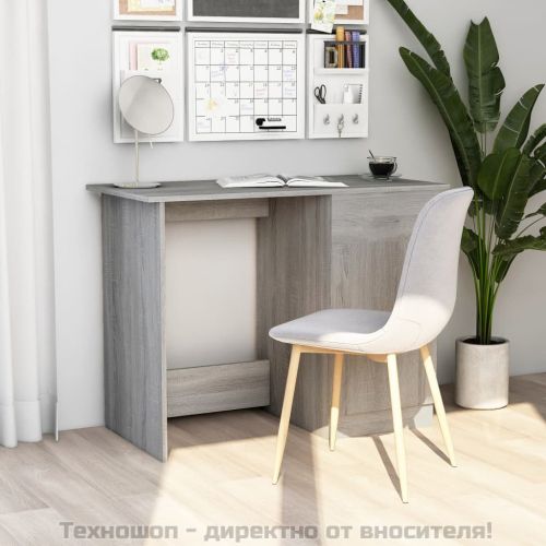 Бюро, сив сонома, 100x50x76 см, инженерно дърво