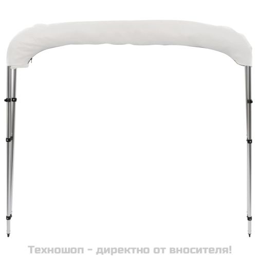 Тента за лодка, 3 дъги, бяла, 183x196x137 см