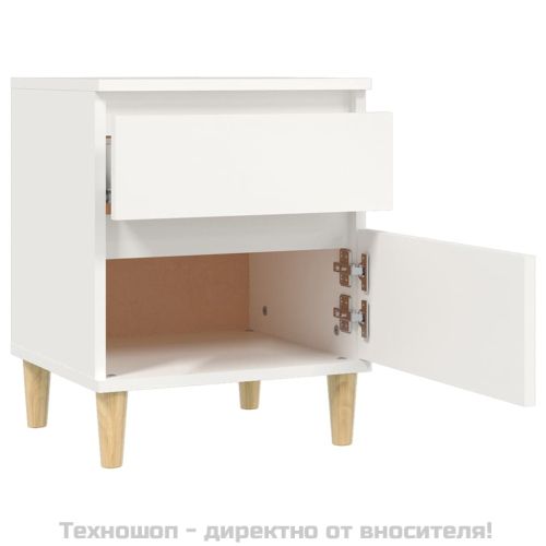 Нощни шкафчета, 2 бр, бели, 40x35x50 см