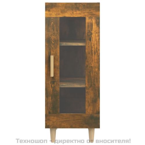Сайдборд, опушен дъб, 34,5x34x90 см, инженерно дърво