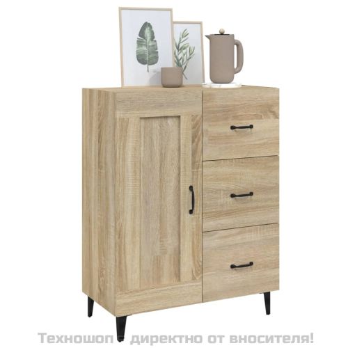 Сайдборд, дъб сонома, 69,5x34x90 см, инженерно дърво