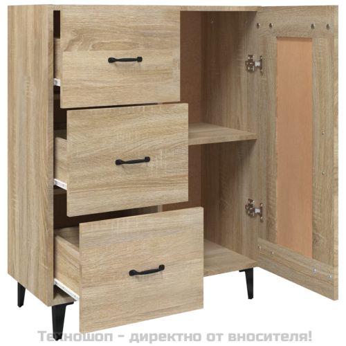 Сайдборд, дъб сонома, 69,5x34x90 см, инженерно дърво