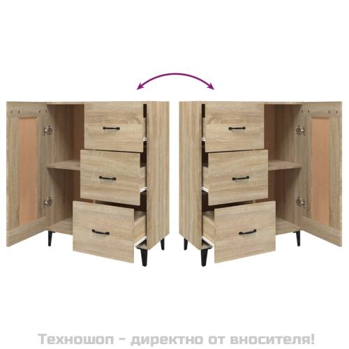 Сайдборд, дъб сонома, 69,5x34x90 см, инженерно дърво