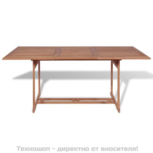 Градинска маса, 180x90x75 cм, тиково дърво масив