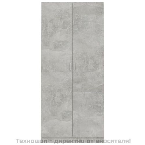 Гардероб, бетонно сив, 90x52x200 см, инженерно дърво