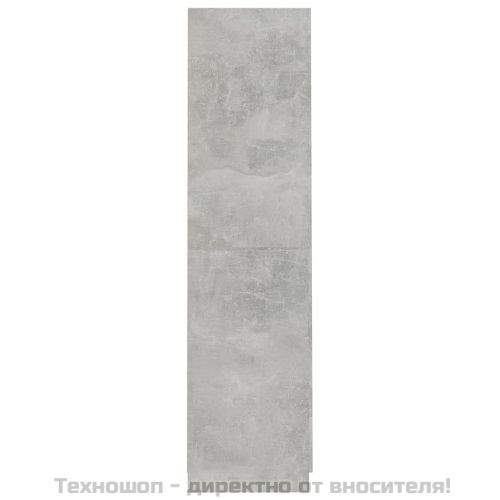 Гардероб, бетонно сив, 90x52x200 см, инженерно дърво
