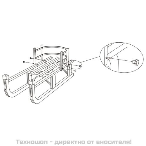 Облегалка за шейна, синя, шперплат