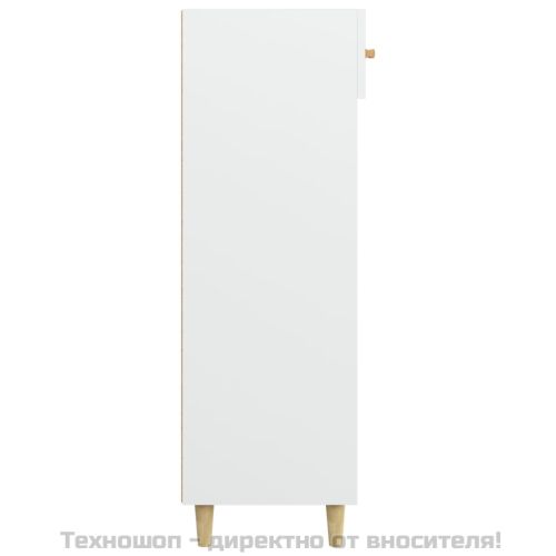 Шкаф за обувки, бял, 60x35x105 см, инженерно дърво