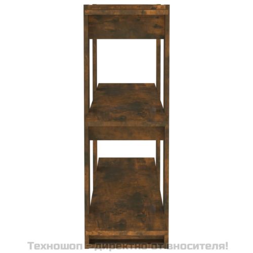 Библиотека/разделител за стая, опушен дъб, 100x30x87 см