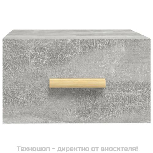 Нощни шкафчета за стенен монтаж 2 бр бетонно сиви 35x35x20 см