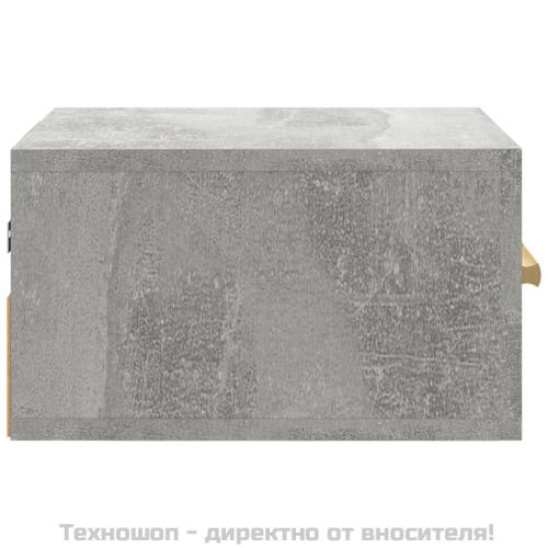 Нощни шкафчета за стенен монтаж 2 бр бетонно сиви 35x35x20 см