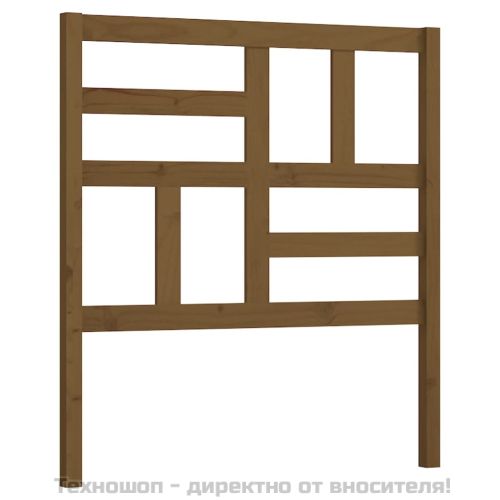 Горна табла за легло, меденокафява, 96x4x104 см, бор масив