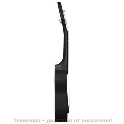 Комплект сопрано укулеле с калъф за деца, черно, 21"