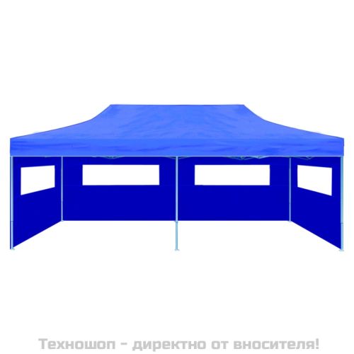 Сгъваема pop-up парти шатра, синя, 3x6 м