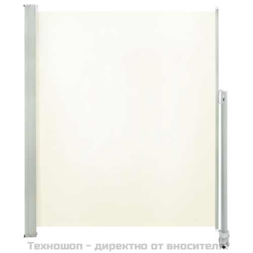 Прибираща се странична тента, 160x300 см, кремава