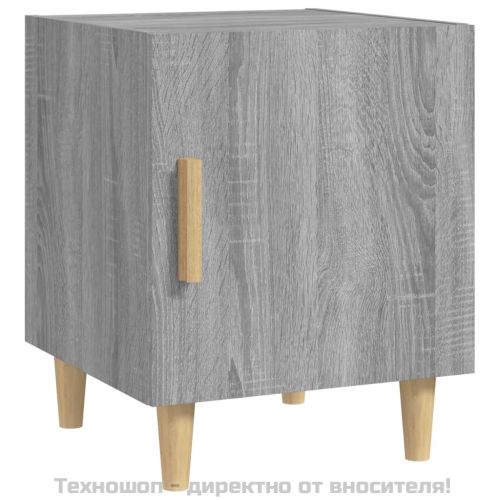 Нощно шкафче, сив сонома, инженерно дърво