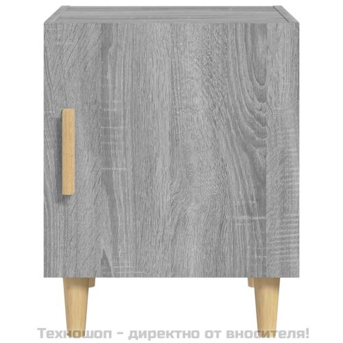Нощно шкафче, сив сонома, инженерно дърво