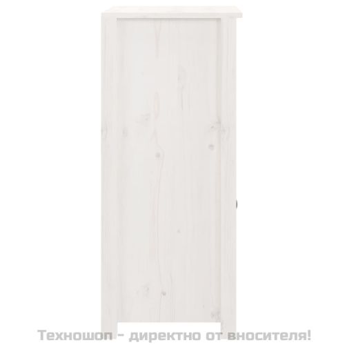 Сайдборди, 2 бр, бели, 40x35x80 см, бор масив