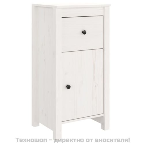 Сайдборди, 2 бр, бели, 40x35x80 см, бор масив