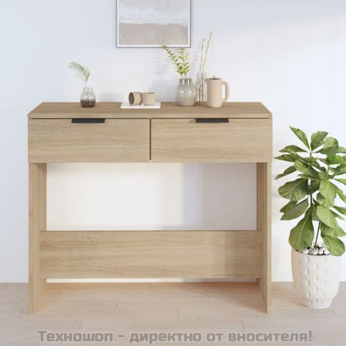 Конзолна маса, дъб сонома, 90x36x75 см, инженерно дърво