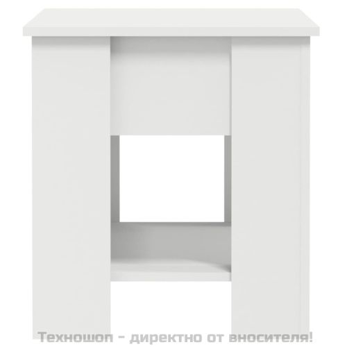 Маса за кафе, бяла, 101x49x52 см, инженерно дърво