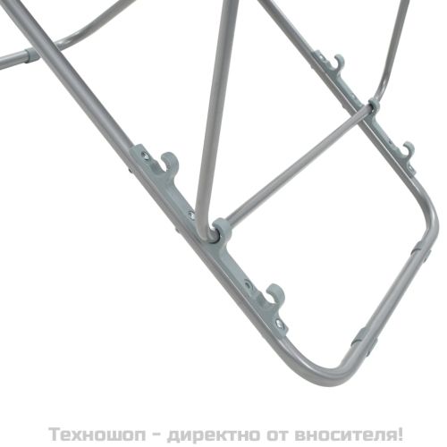Сгъваеми плажни столове, 2 бр, стомана и оксфорд тъкан, черни
