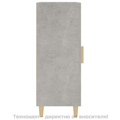 Сайдборд, бетонно сив, 34,5x34x90 см, инженерно дърво