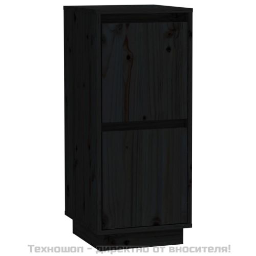 Сайдборди, 2 бр, черни, 31,5x34x75 см, бор масив