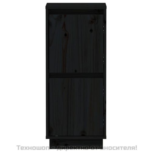 Сайдборди, 2 бр, черни, 31,5x34x75 см, бор масив