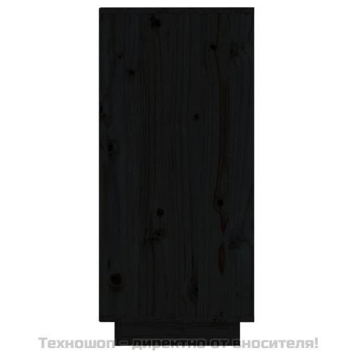 Сайдборди, 2 бр, черни, 31,5x34x75 см, бор масив