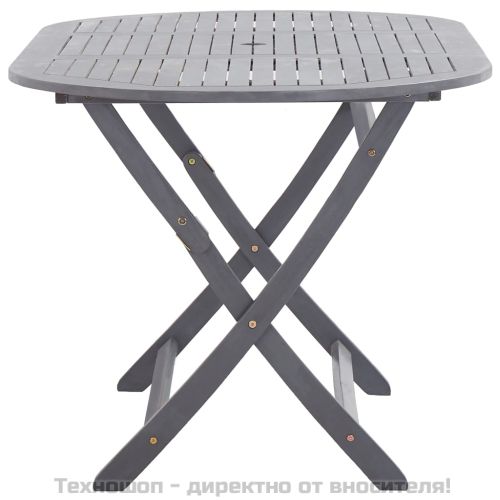 Сгъваема градинска маса, 160x85x75 см, акация масив