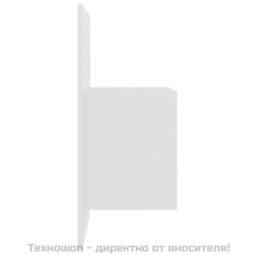 Нощно шкафче за стенен монтаж, бял гланц